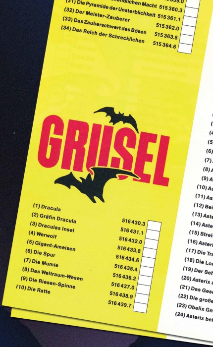 Faltblatt von EUROPA, 1987/1988, Ausschnitt