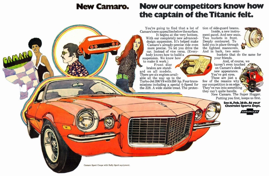 Ken Dallison: Chevrolet Camaro (Werbung von General Motors, Anfang 1970) Ken Dallison: Chevrolet Camaro (Werbung von General Motors, Anfang 1970)